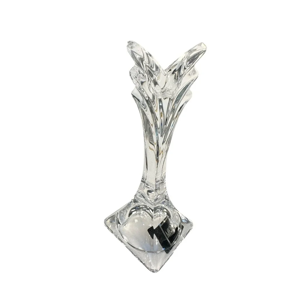 Mikasa Crystal‎ Flower Bud Vase Clear Glass Diamond Cut Base Elegant Decor